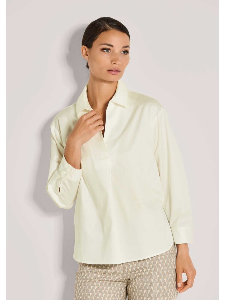 

MADELEINE Элегантная туника с воротником-стойкой цвета слоновой кости