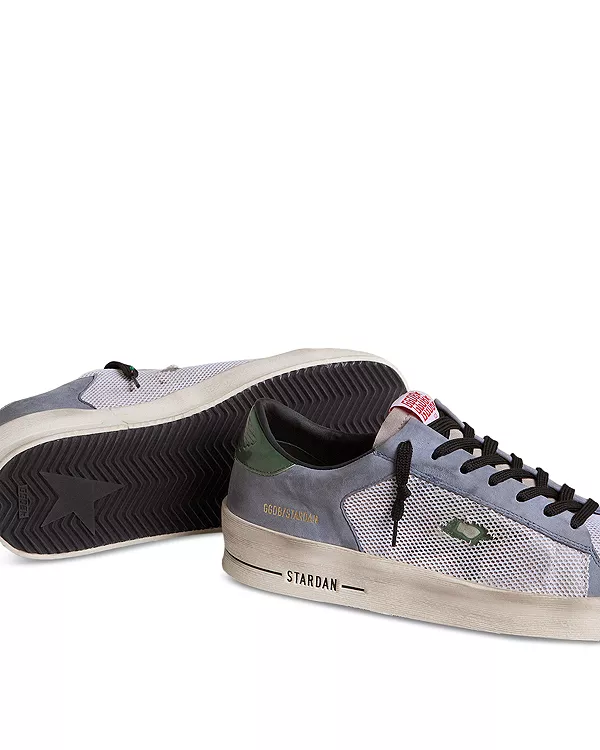 Мужские низкие кроссовки Stardan из замши и сетки Golden Goose, синий — фото 4