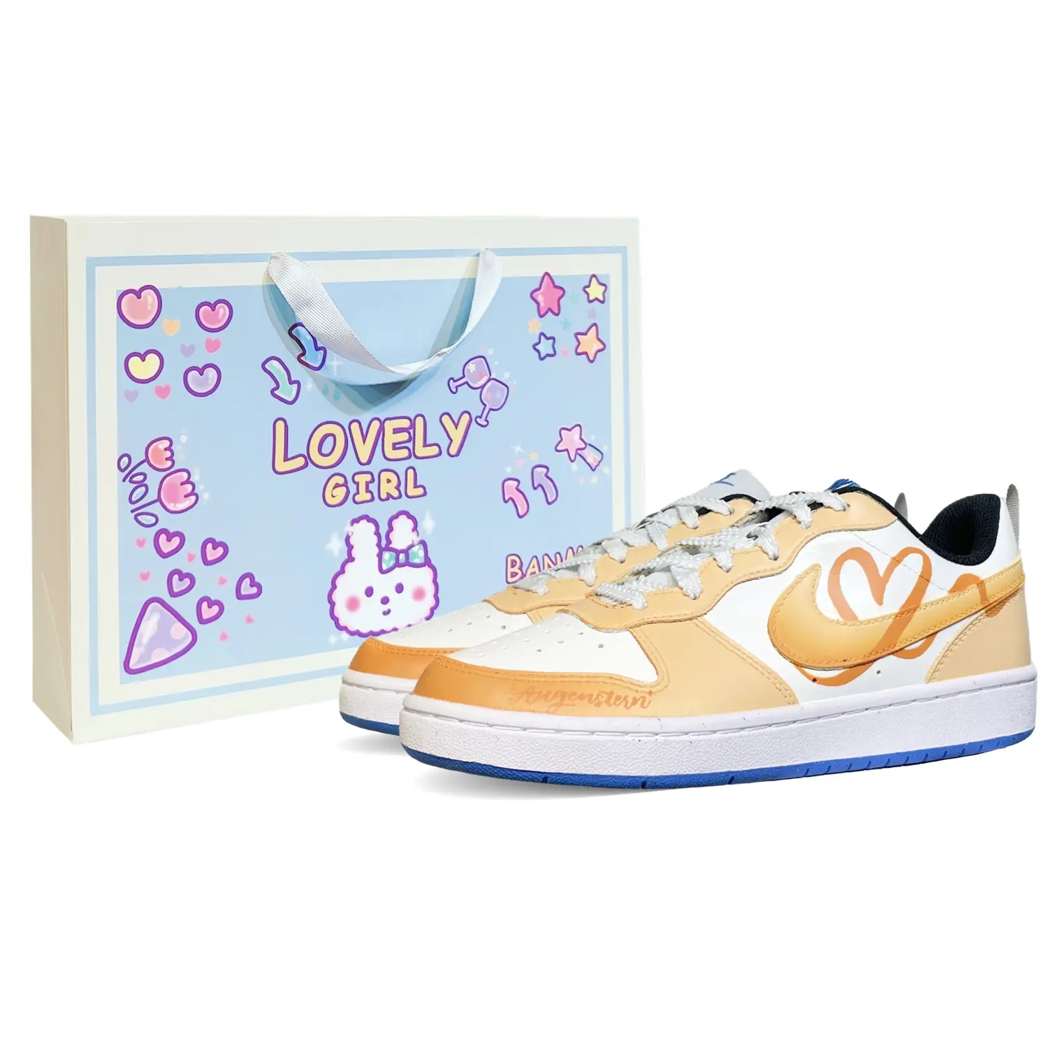 

Низкие детские кроссовки для скейтбординга Court Borough Heart Affection для подростков Nike, оранжевый