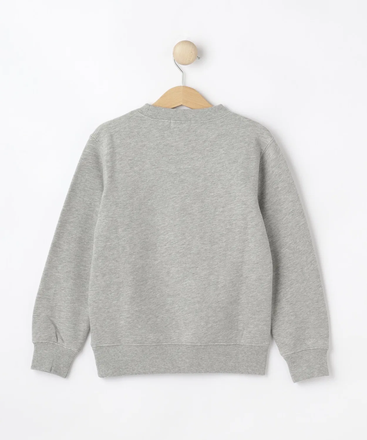 Свитшот из органического хлопка с логотипом, серый — фото 3