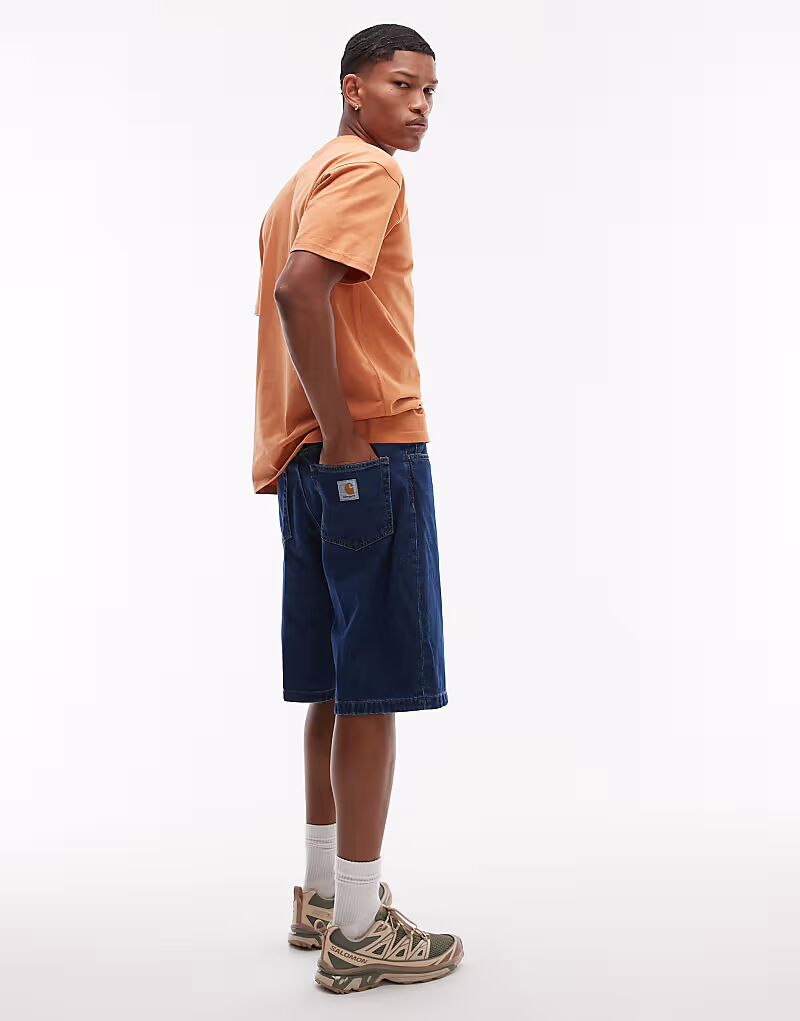 

Джинсовые шорты Carhartt WIP Landon цвета средней сушки синего цвета