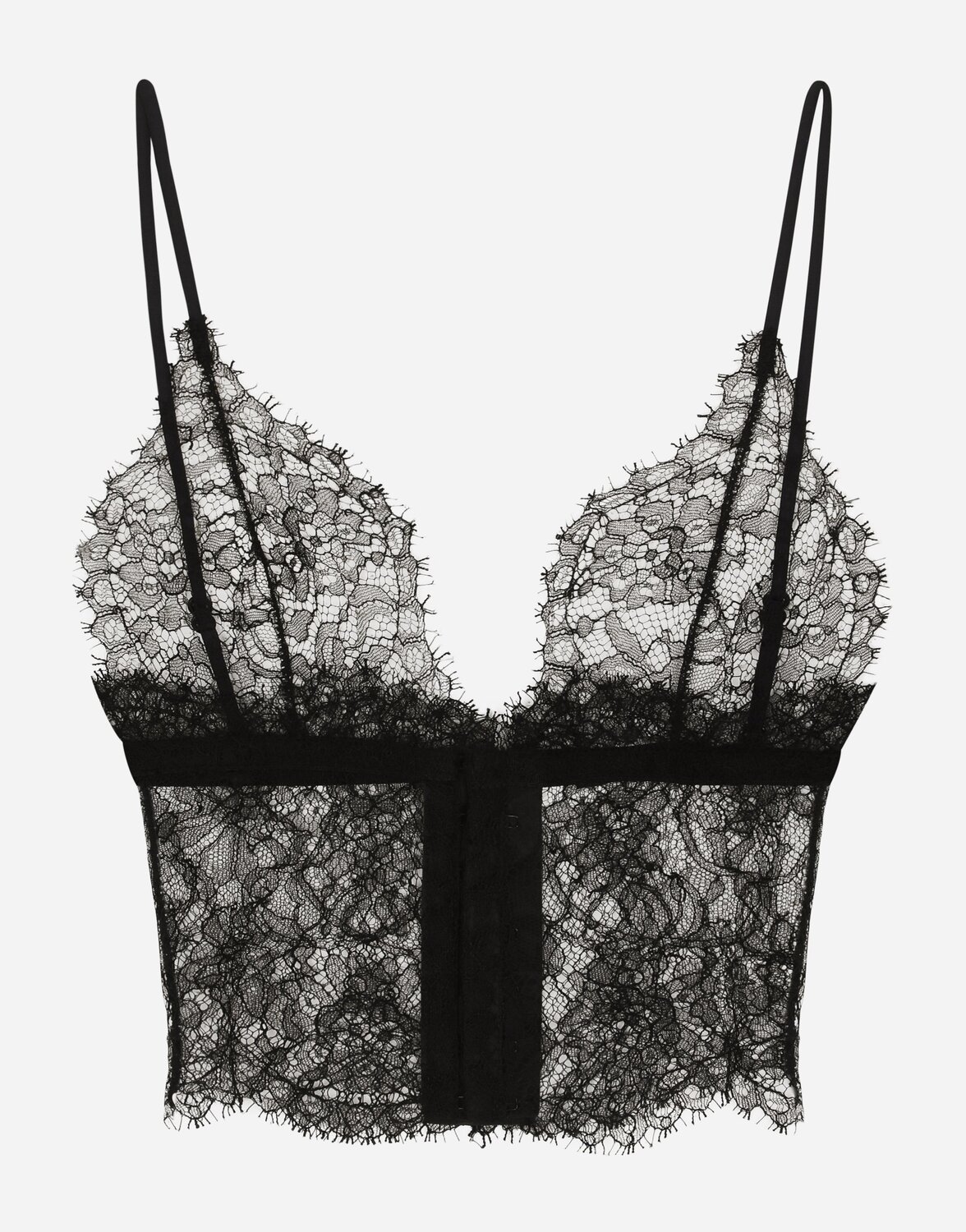Кружевной бюстгальтер-треугольник Dolce & Gabbana, черный — фото 2