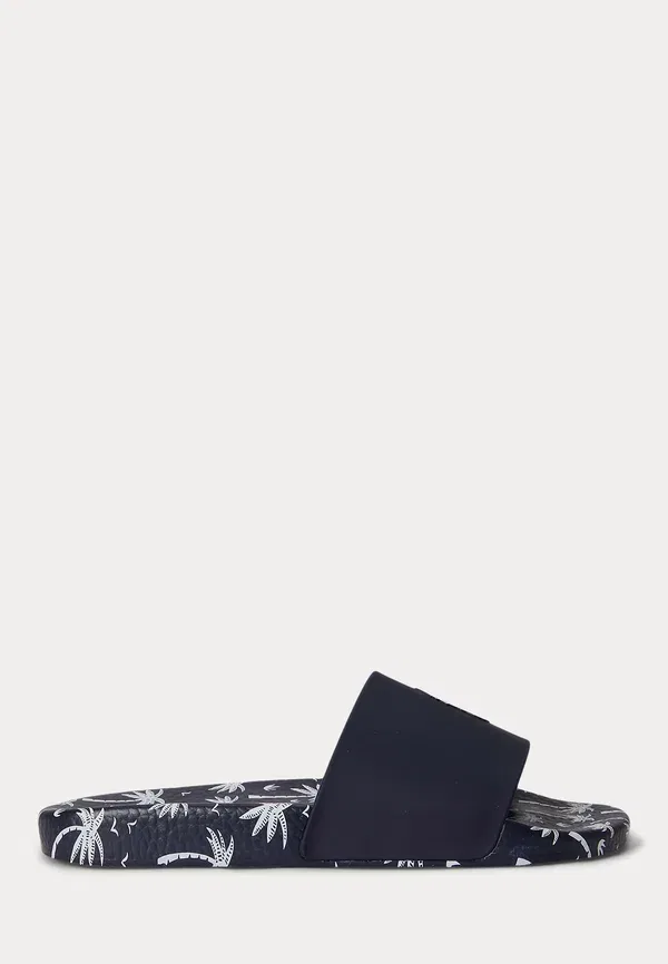 Сланцы Polo Ralph Lauren Floral Print Slide Pool Slides, темно-синий