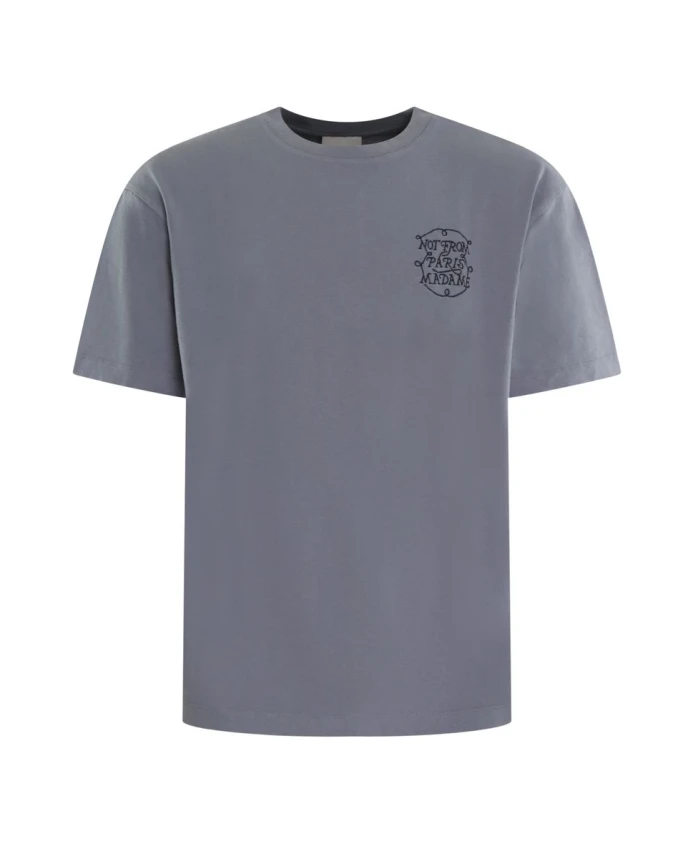 

Синяя футболка с надписью "Волосы" Drole De Monsieur, синий