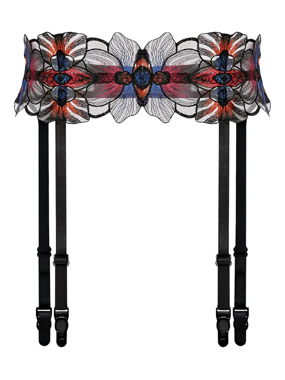 

Пояс для чулок Laia с цветочной вышивкой Zhilyova, синий