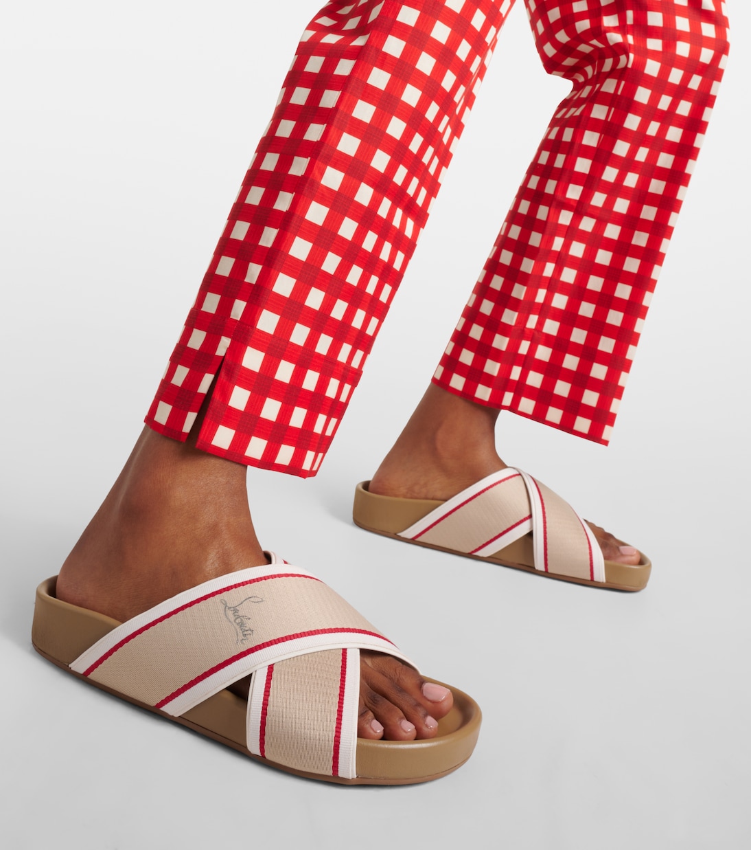 Горячие перекрестные босоножки Bizz с лентой Christian Louboutin, Version Zibeline — фото 4