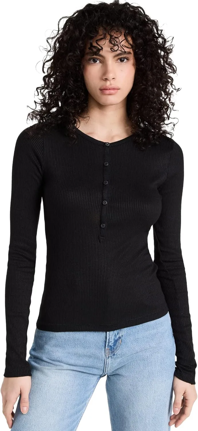 

rag & bone Женская футболка Rib Knit Henley