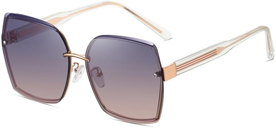 

Солнцезащитные очки для женщин 2027 года, большая оправа, градиентная металлическая оправа, летние дорожные солнцезащитные очки для мужчин, защита от УФ-излучения UV400 MTZJH, 3