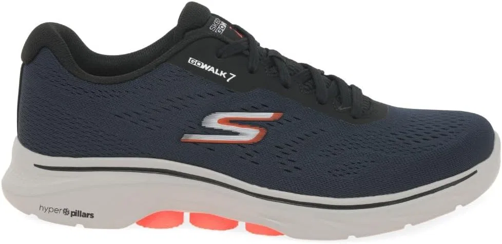 Мужские кроссовки Skechers Go Walk 7 Construction Trainers, Navy Black — фото 2