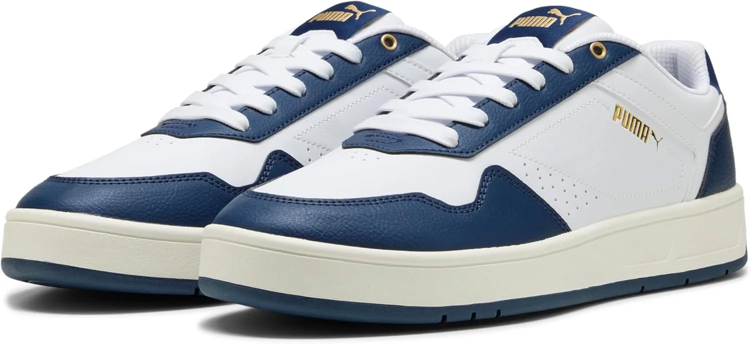 Мужские спортивные кроссовки Puma Court Classic 353780, белый/синий/золотой