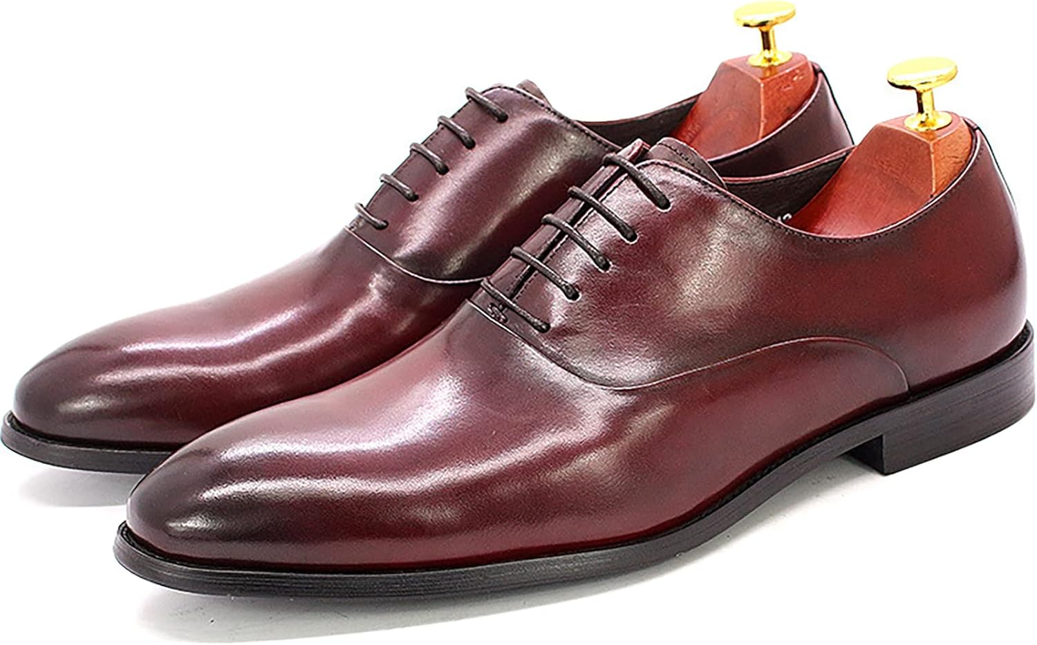 

Мужские ретро классические оксфорды для работы, униформа, кожаные на шнуровке, туфли для свадьбы и вечеринок, дышащие, красные, размер 40 Generic
