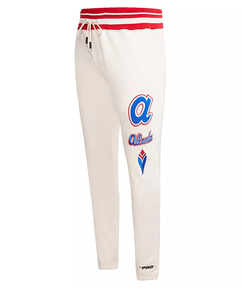 

Мужские спортивные брюки в стиле ретро Pro Standard Atlanta Braves из флиса, кремовый