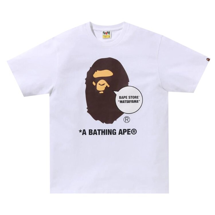 

Футболка BAPE Store Matsuyama Ape Head 'White', белый