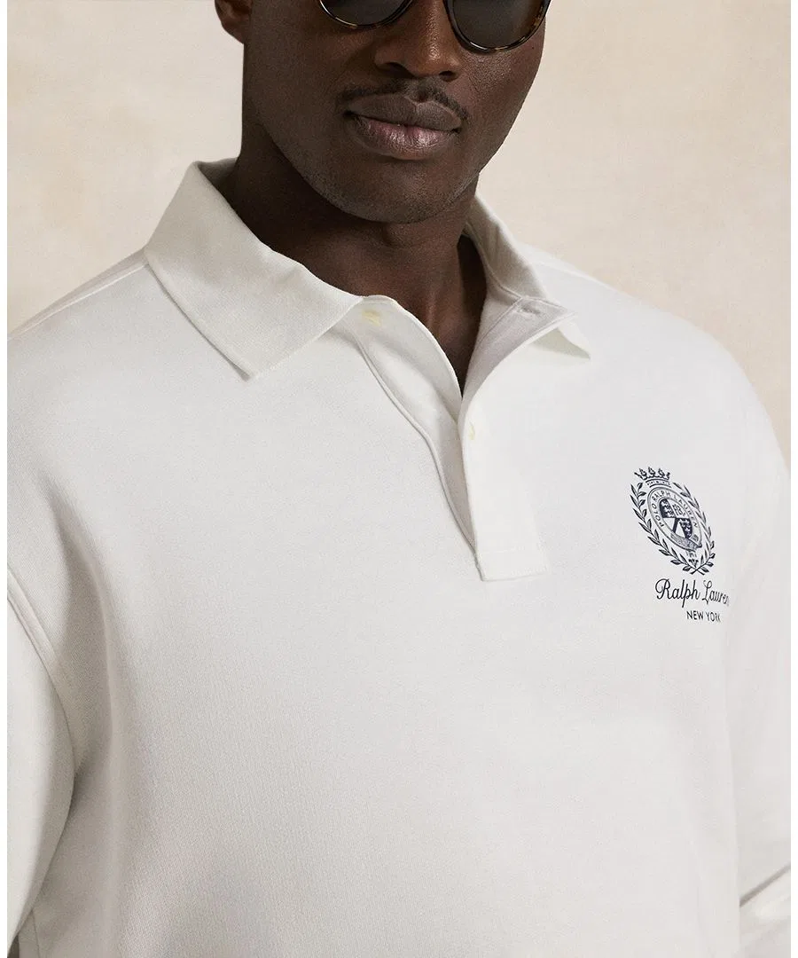 Мужская толстовка больших размеров с графическим принтом Polo Ralph Lauren, White — фото 3