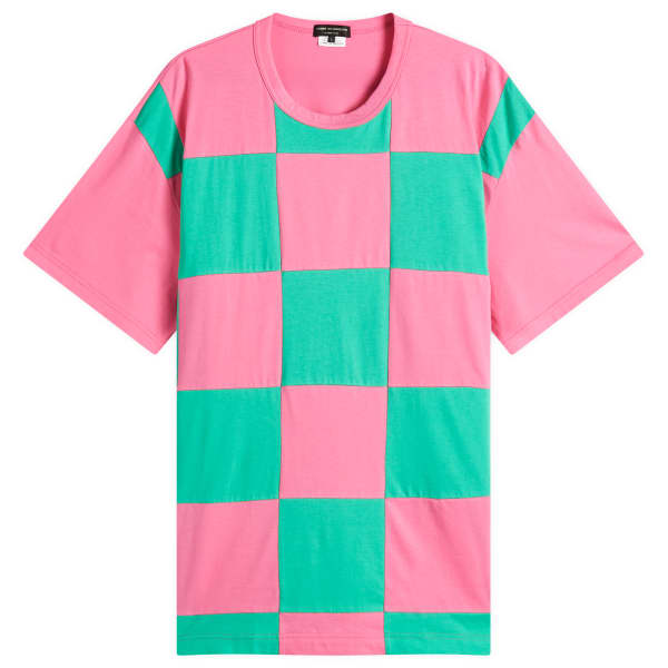 

Футболка с шахматным рисунком Comme Des Garçons Homme Plus, розовый