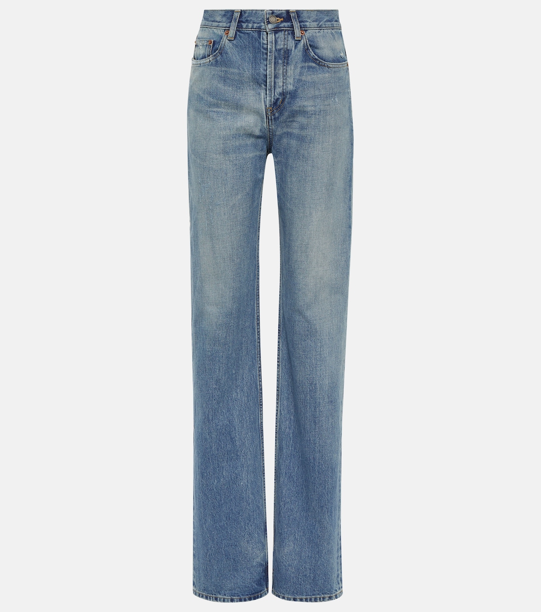 

Высокие прямые джинсы Saint Laurent, Charlotte Blue