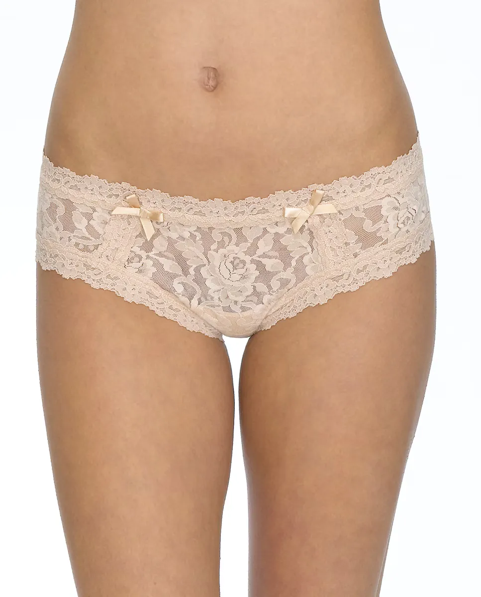 

Кружевные плавки бикини с декоративными бантиками Hanky Panky, бежевый
