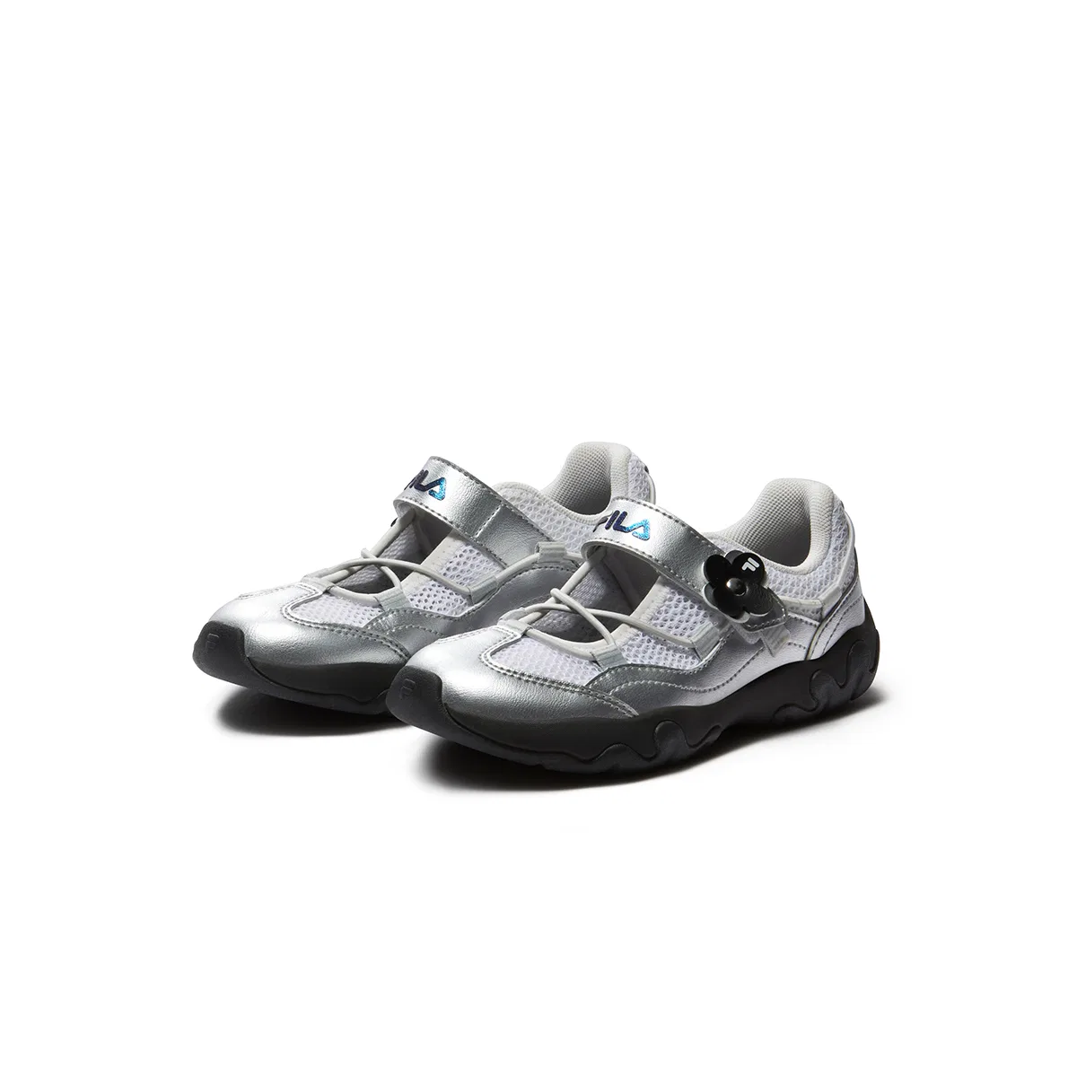 Кроссовки FILA Heritage FHT из искусственной кожи и текстиля, дышащие и нескользящие, белые/space silver FILA KIDS, FILA White/Space Silver — фото 4
