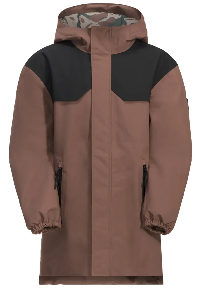 

Функциональная парка Jack Wolfskin "TEEN 2L INS PARKA G", с капюшоном, цвет Wild-Ginger