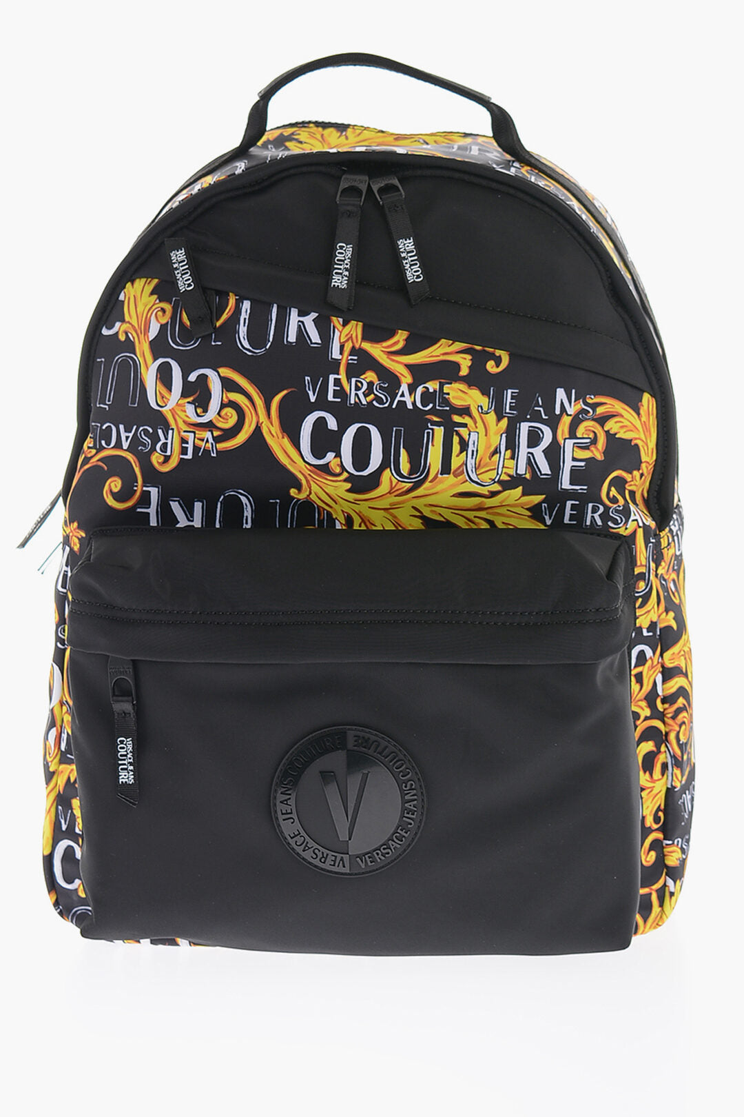 

Рюкзак из ткани с узором в стиле барокко Versace Jeans Couture, черный
