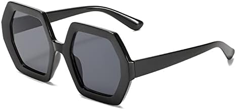 

Многоцветные солнцезащитные очки большого размера в ацетатной оправе для женщин, шестиугольные солнцезащитные очки для мужчин, очки с защитой от УФ-излучения UV400 MTZJH, 1