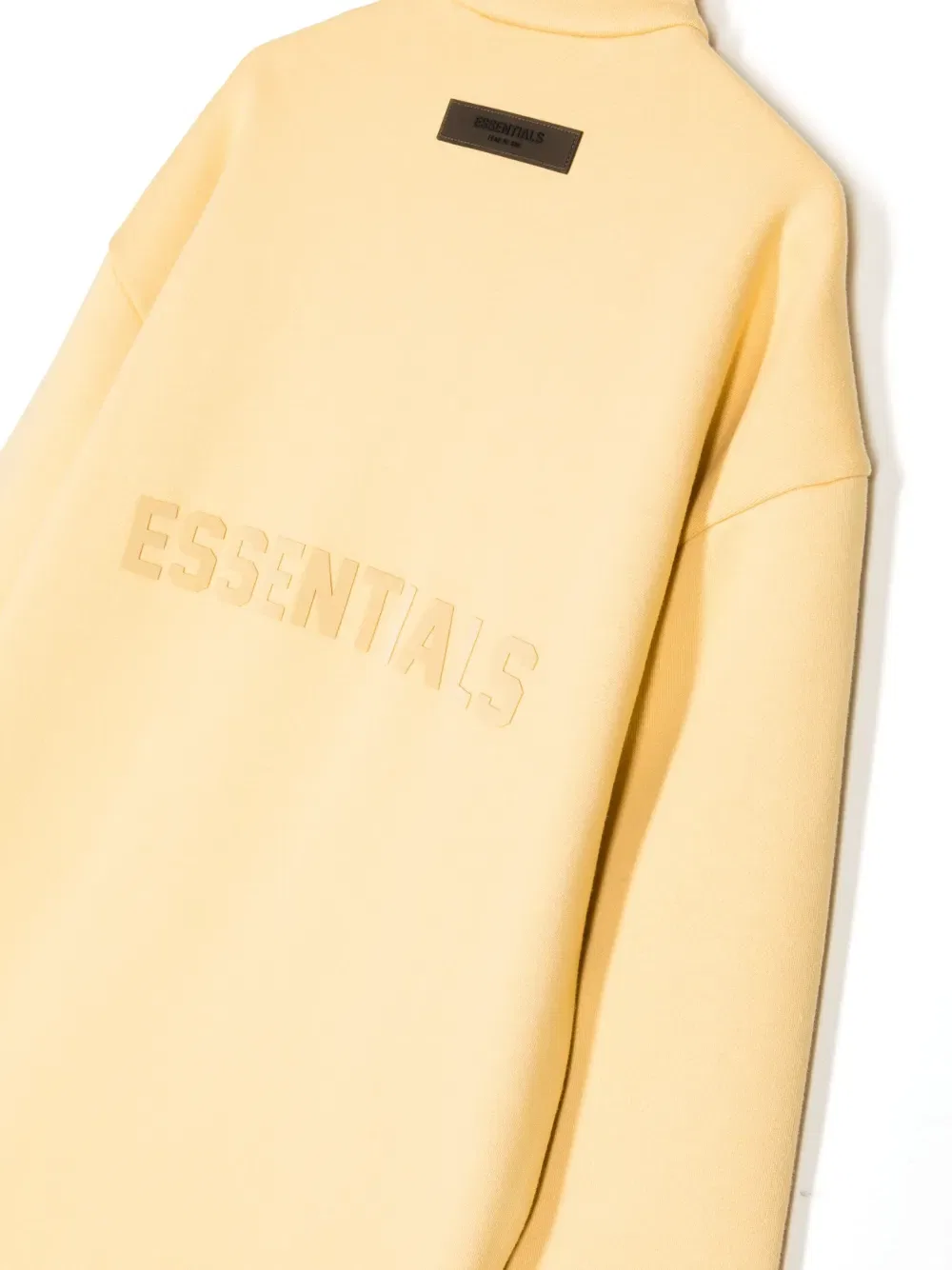 Платье с логотипом и застежкой-молнией до середины груди Fear Of God Essentials Kids, желтый — фото 3