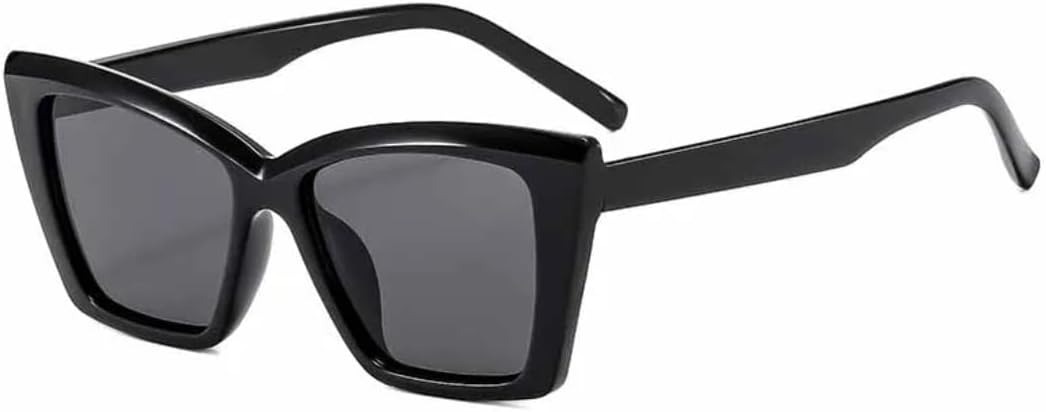 

Винтажные женские солнцезащитные очки, модные, роскошные, стильные, для активного отдыха и путешествий, «кошачий глаз», квадратные, большие, солнцезащитные очки с защитой от УФ-излучения UV400 TVTBBVV, Black Gray