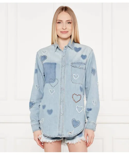

Джинсовая рубашка Oversize fit One Teaspoon, синий