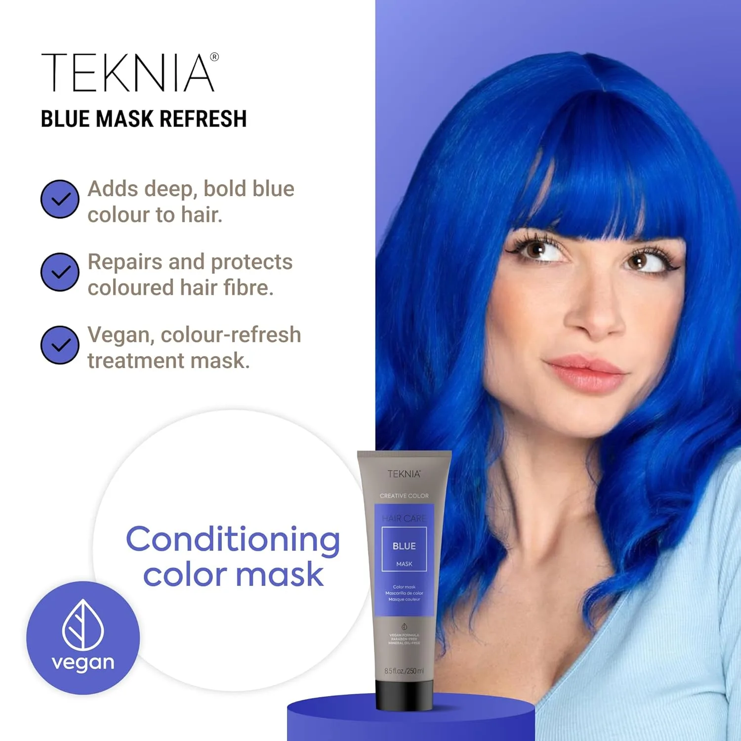 Маска для волос LAKMÉ Teknia Color Refresh, маска для окрашивания волос., Blue — фото 2