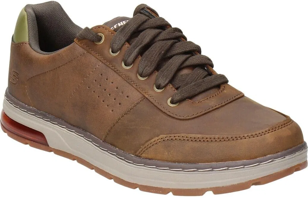 Мужские кроссовки Skechers Evenston Fanton, Dark Brown Leather — фото 2