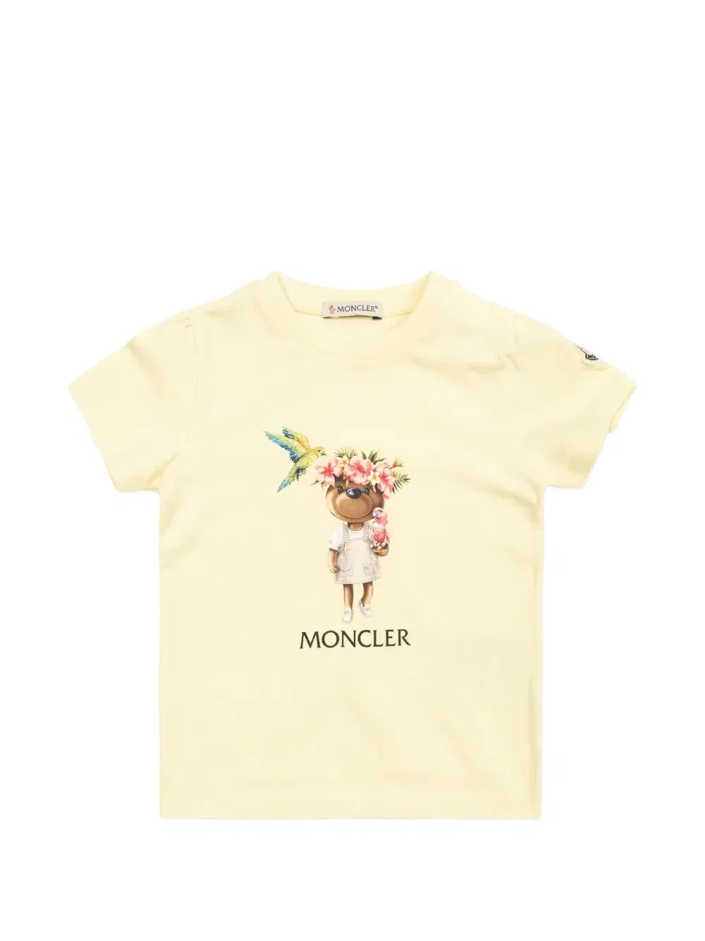 Футболка с графичным принтом Moncler Enfant, желтый