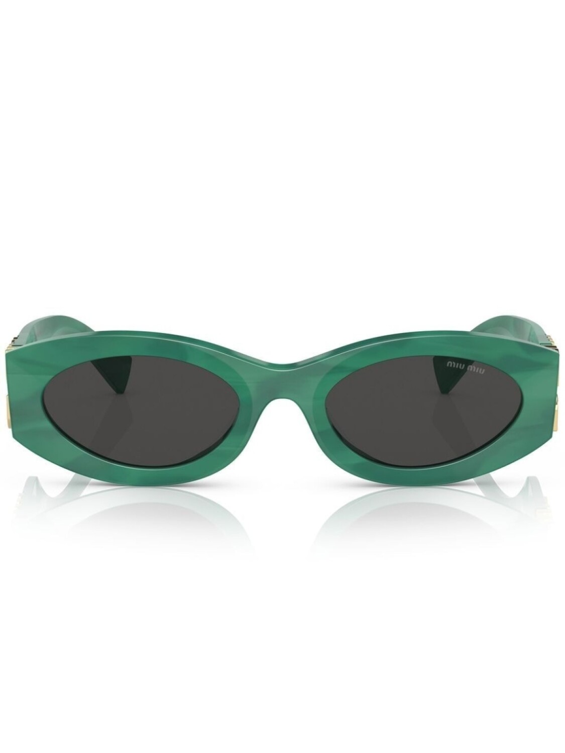 

Miu Miu Eyewear солнцезащитные очки Glimpse в овальной оправе, зеленый