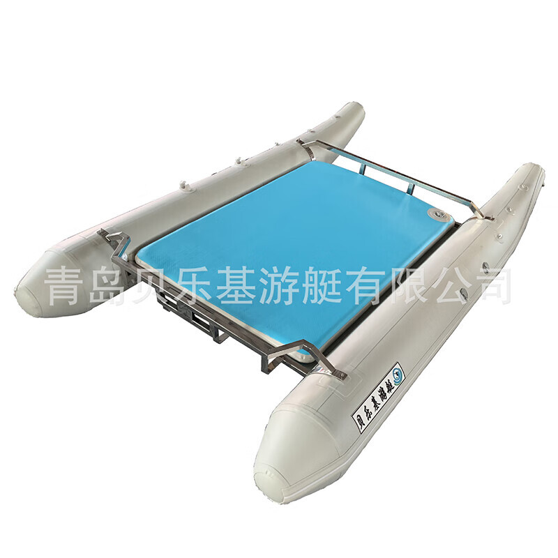 

Надувная лодка одиночная Hanglang RF240, 240*148*40см, серый/голубой