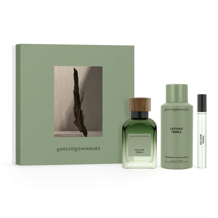 

Туалетная вода унисекс Vetiver EDP Estuche Adolfo Dominguez, EDP 120 ml + DEO + EDT 10 ml