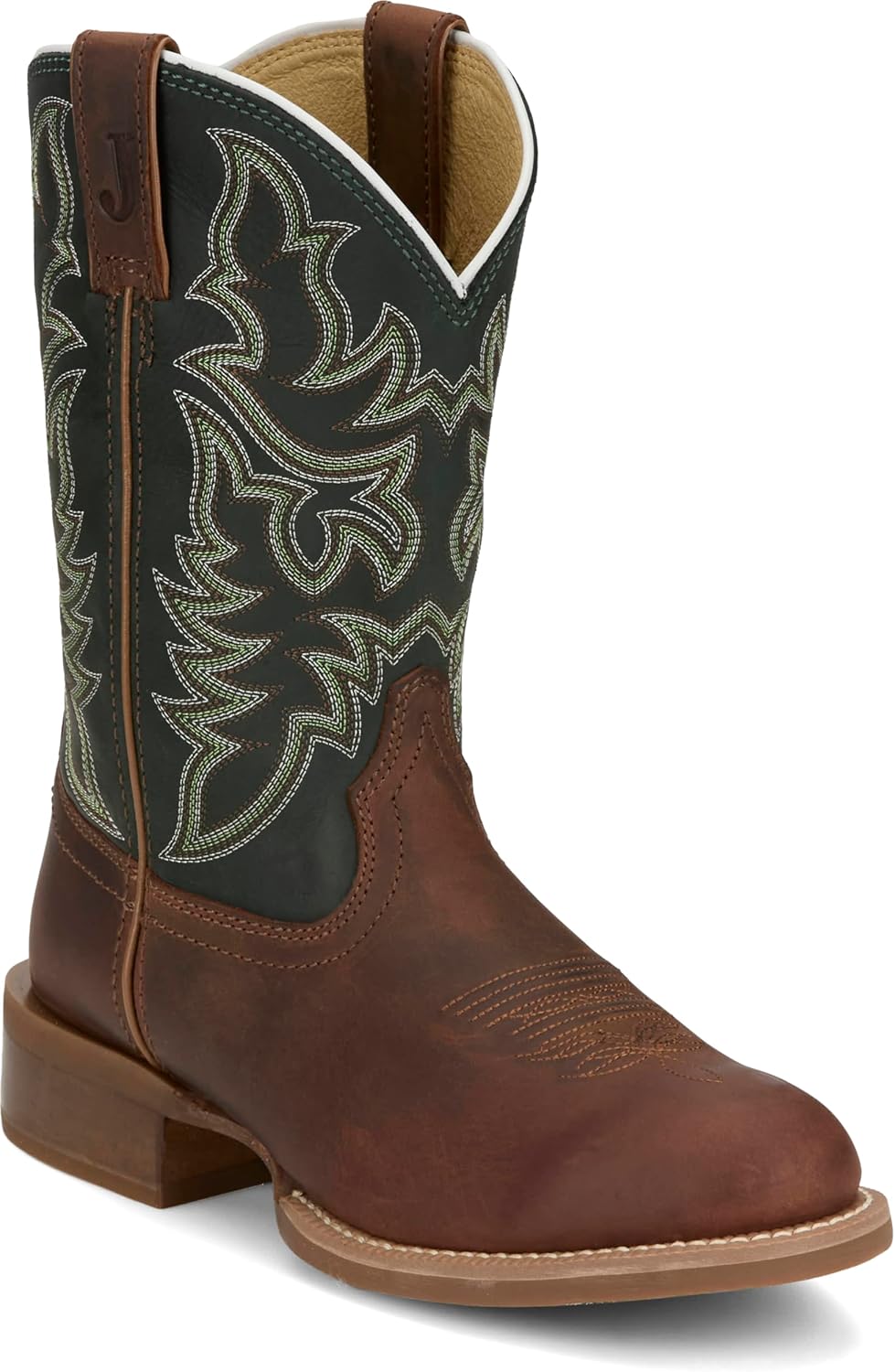 

Мужские вестерн-сапоги Justin Wild Bill - размер 11, кожаная обувь в стиле ковбой, прочная конструкция, стильный дизайн для повседневной носки, коричневый