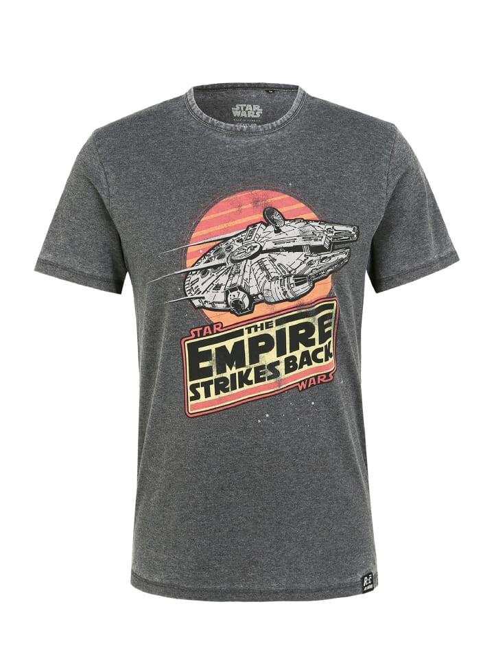 

Футболка Re:Covered T-Shirt Star Wars Empire Strikes Back Millenium Falcon, серый