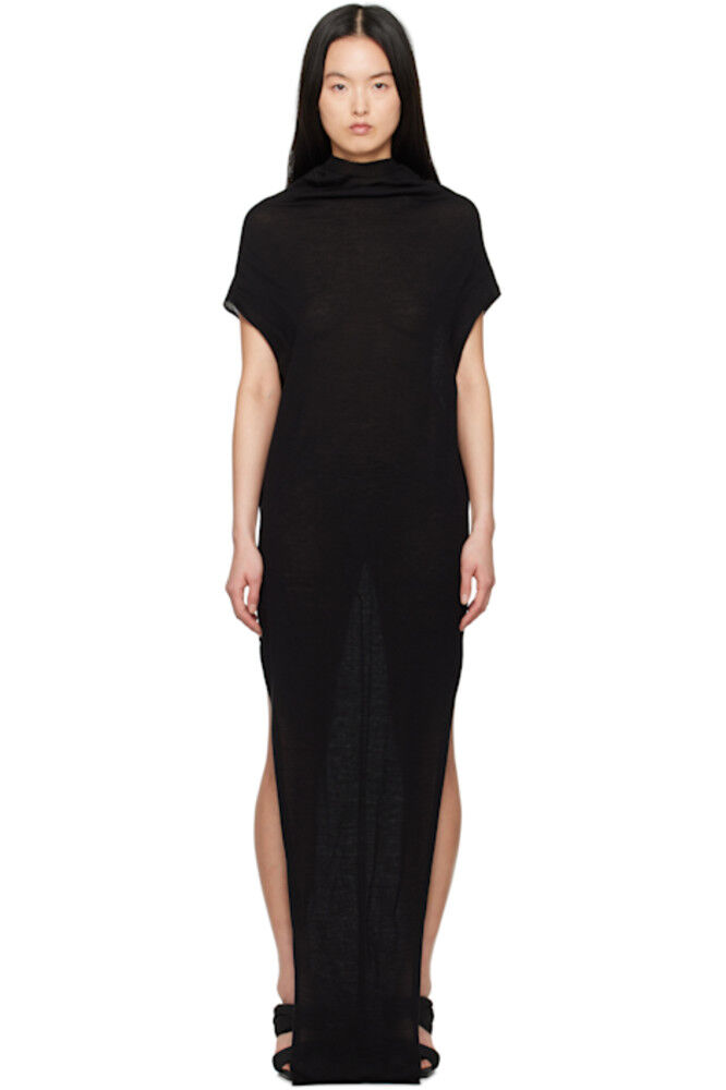 

Черное платье-макси Hollywood SL Crater Rick Owens