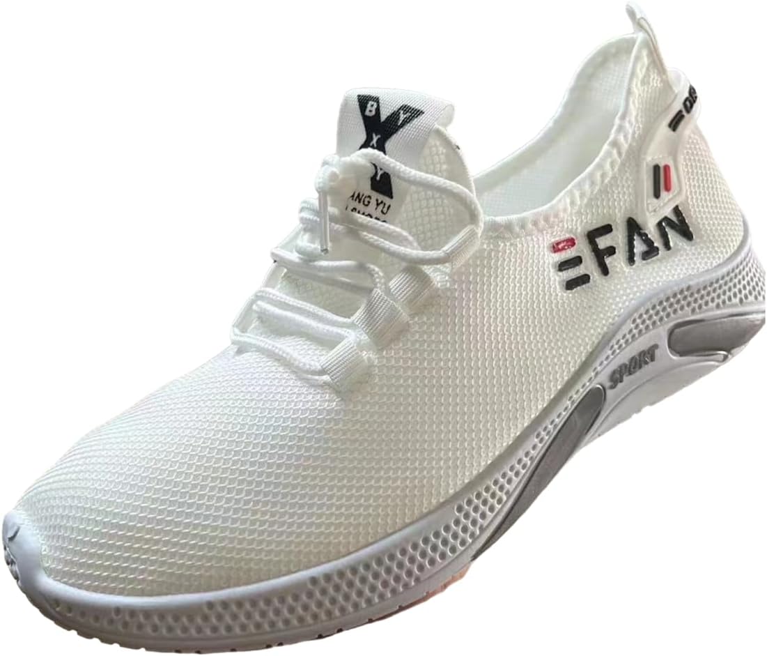 

Легкие спортивные кроссовки, повседневная обувь для мужчин, летние дышащие сетчатые походные белые кроссовки Generic