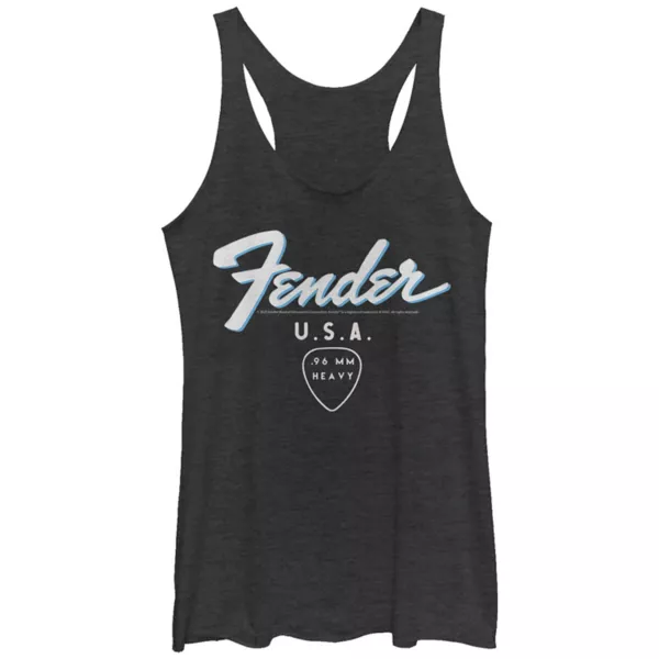 

Майка-борцовка для юниоров Fender USA с медиатором Licensed Character, цвет black heather