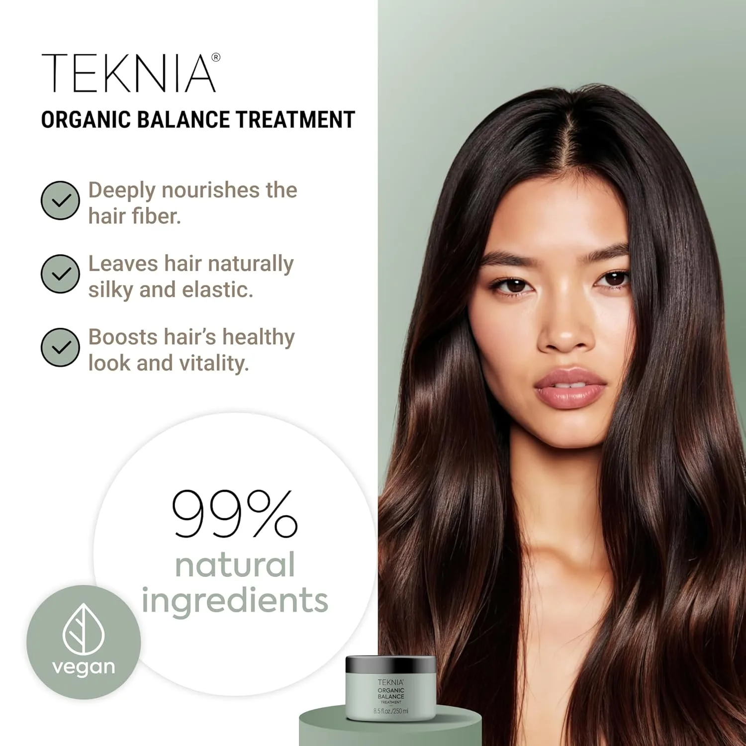 LAKMÉ Teknia Organic Balance Treatment, увлажняющая маска для волос, средство для глубокого увлажнения волос, 8,5 жидких унций — фото 2