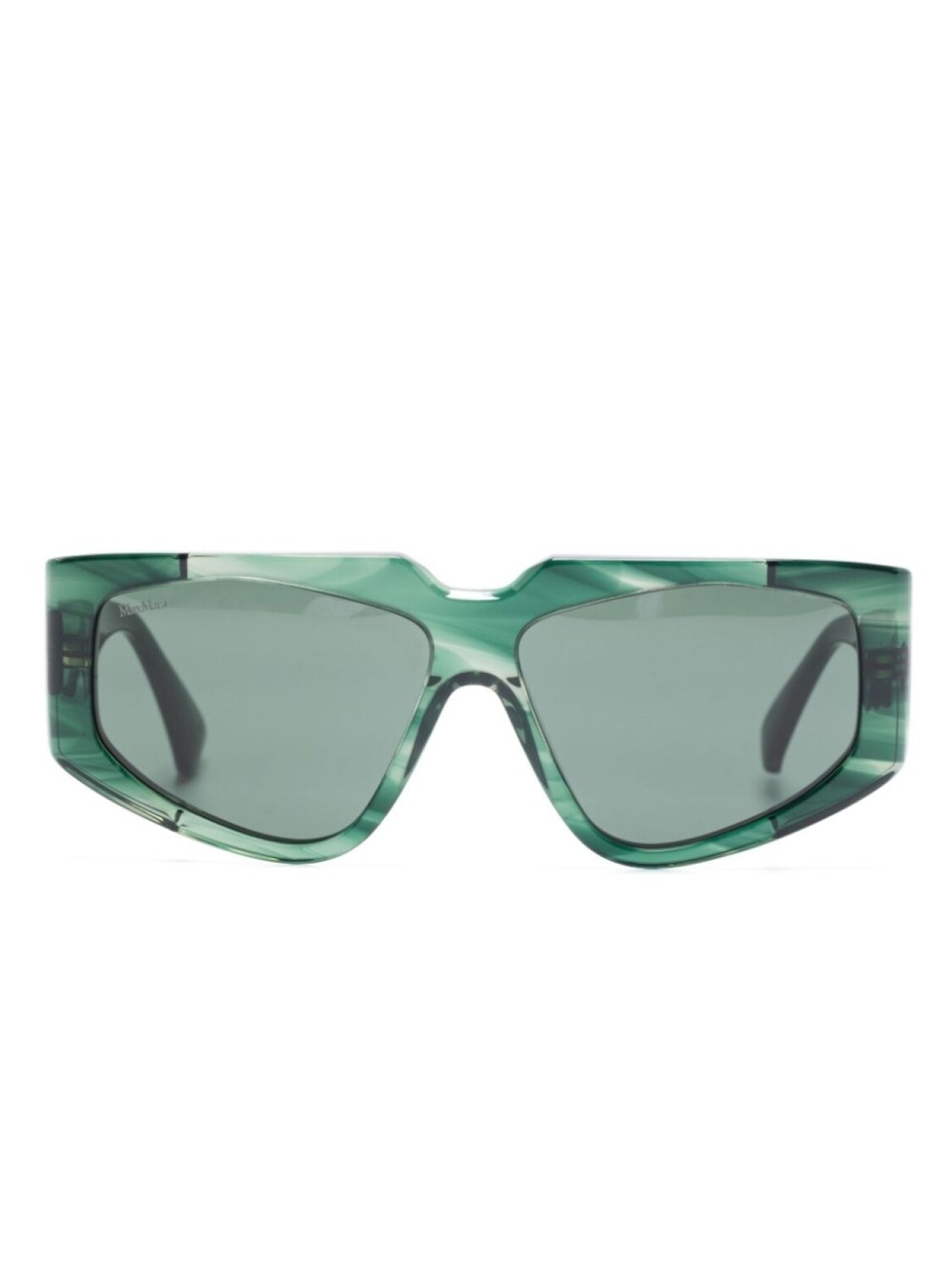 

Солнцезащитные очки в массивной оправе Max Mara Eyewear, зеленый