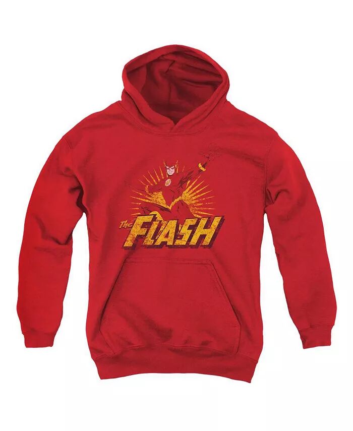 

Толстовка с капюшоном Boys of America Youth Flash Rough Distress Pull Over Justice League, красный
