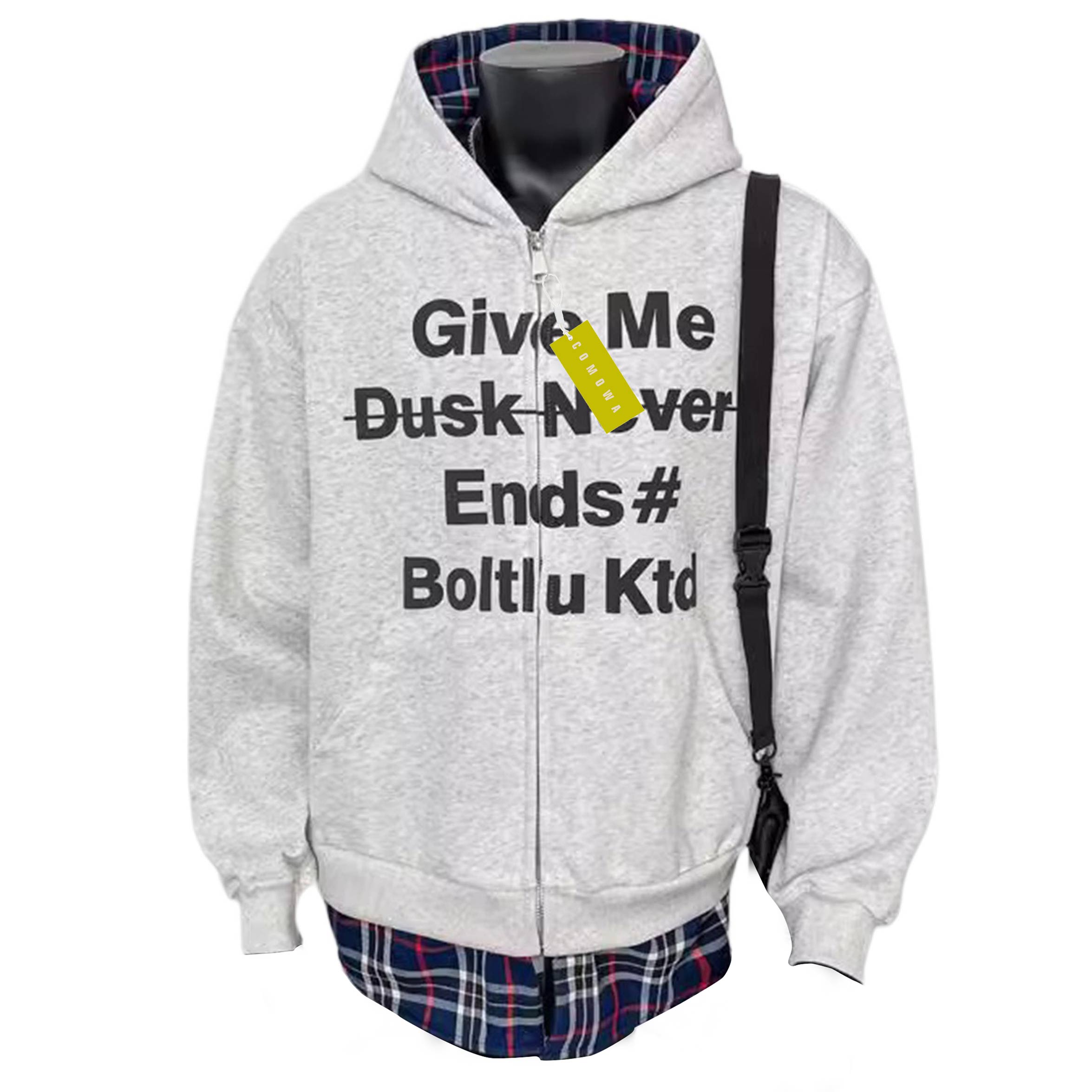 

Толстовка Unisex Hooded Moderate Cardigan ZIAREL, heather серый