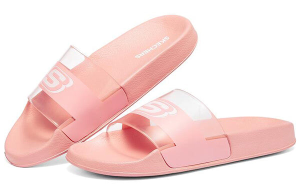 Тапочки side lines 2 casual slippers pink Skechers, розовый — фото 3