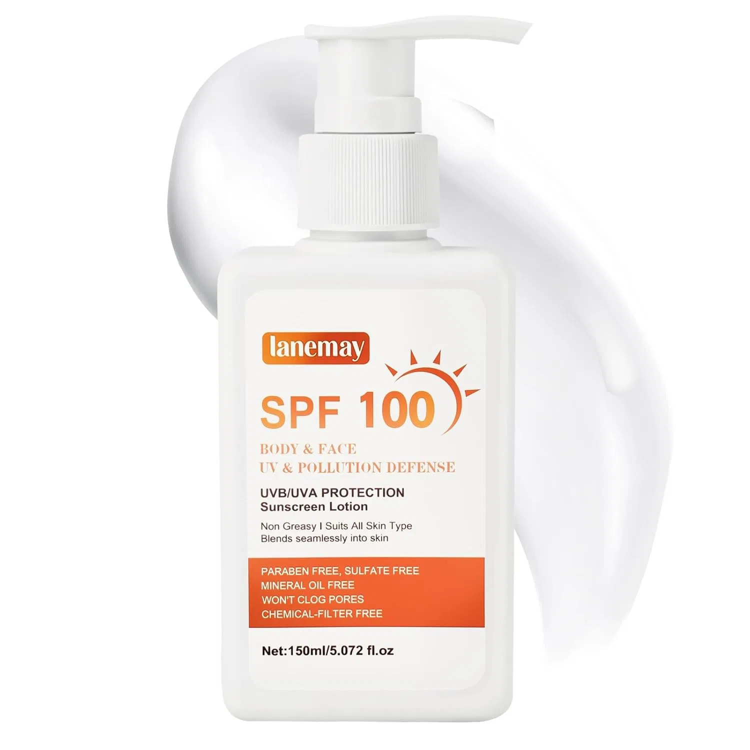 Солнцезащитный крем SPF 100, 150 мл Hanggon, Color8