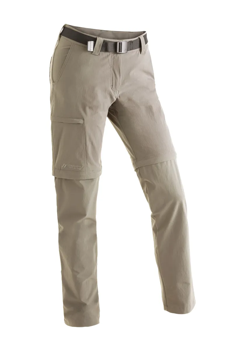 

Функциональные брюки Maier Sports "Inara slim zip", женские походные брюки, уличные брюки на молнии, 4 кармана, облегающий крой, бежевый