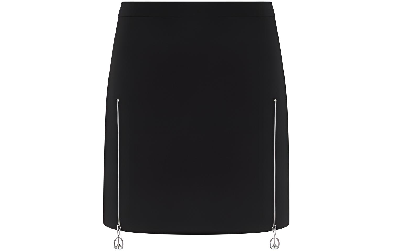 

Повседневная короткая юбка женская черная MOSCHINO