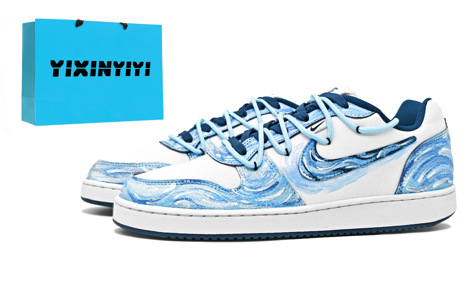 

Nike Eberson 1 heart manufacturing, ling lang adventure устойчивые к истиранию низкие кроссовки skateboard мужские blue white