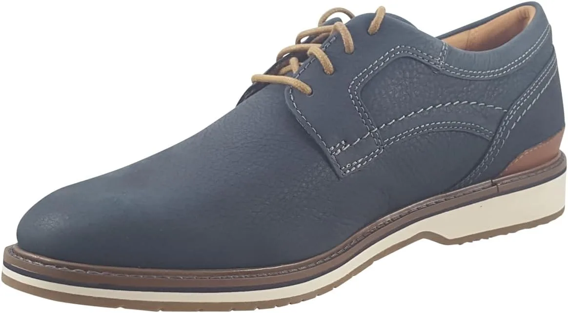 Мужские кожаные туфли Clarks Monahan, темно-синий — фото 2