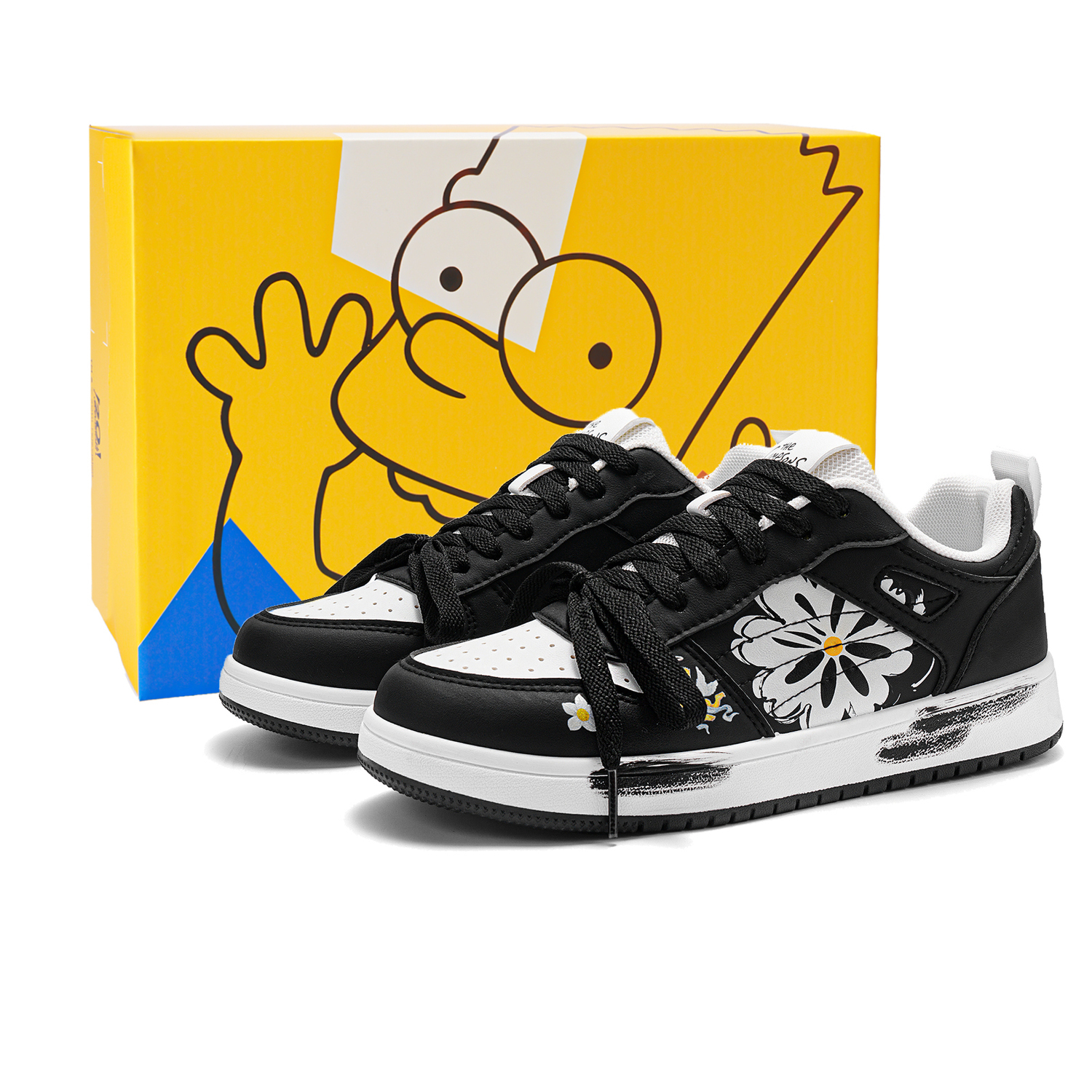 

The Simpsons Антискользящие износостойкие низкие скейтерские кроссовки унисекс - универсальный черный, цвет Versatile Black